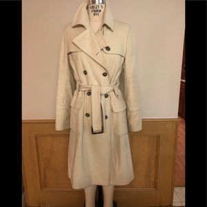 Laundry by Shelli Segal cream fitted pea coat